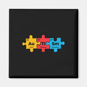 Autism Elements Periodic Table Puzzle Awareness As Magnet