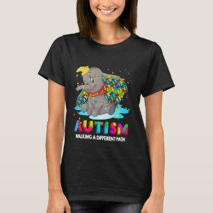 Autism Elephant Dumbo Autism Walking A Different P T-Shirt