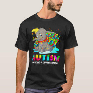 Autism Elephant Dumbo Walking A Different Path Aut T-Shirt