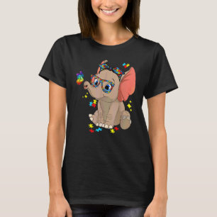 Autism Elephant Glasses Awareness Mum Kids Autism T-Shirt