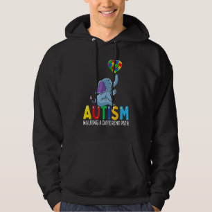Autism Elephant Walking A Different Path For Kids Hoodie