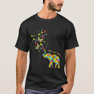 Autism-Elephants And Butterflies Autism Awareness  T-Shirt