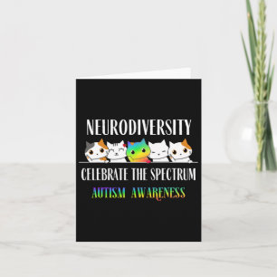 Autism Embrace Neurodiversity Celebrate Funny Spec Card