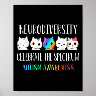 Autism Embrace Neurodiversity Celebrate The Spectr Poster