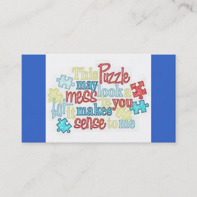 Autism Facts Business Card (Front)