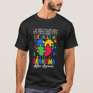 Autism Family Support She Calls Me Grandma Autism  T-Shirt