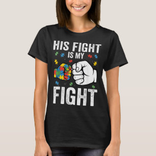 Autism Fight is Fight ASD Awareness Dad Mum Men T-Shirt
