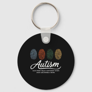 Autism Fingerprint Each Print Tells A Different St Key Ring