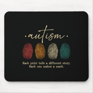 Autism Fingerprint Each Print Tells A Different St Mouse Pad