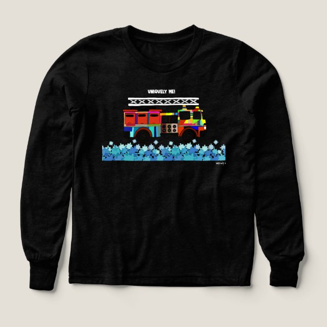 Autism Firetruck puzzle pieces (Design Front)