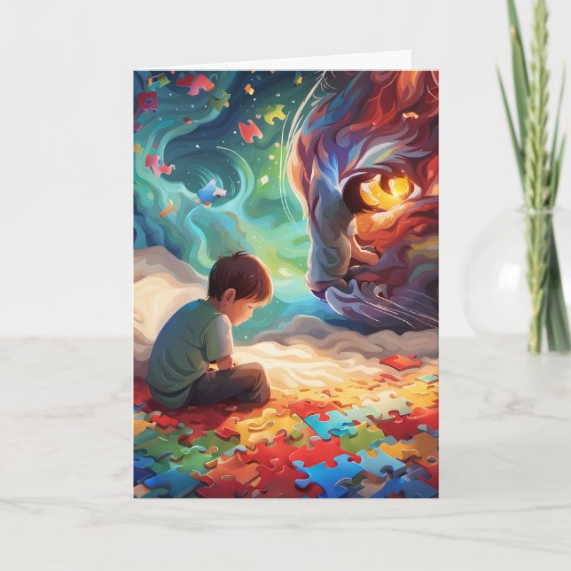 Autism Folded Greeting Card (Front)