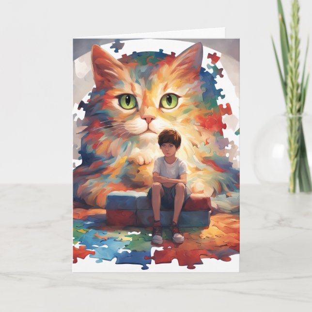 Autism Folded Greeting Card (Front)