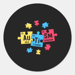 Autism For Teachers Sped Periodic Table Elements Classic Round Sticker
