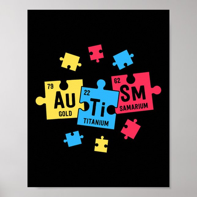 Autism  For Teachers SPED Periodic Table Elements  Poster (Front)