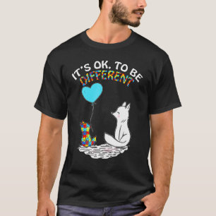 Autism Fox Its Ok To Be Different - Autism Awarene T-Shirt
