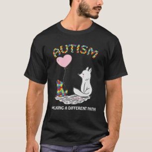 Autism Fox Walking A Different Path - Autism Aware T-Shirt