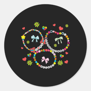 Autism Friendship Bracelet Autism Kid Mum Classic Round Sticker