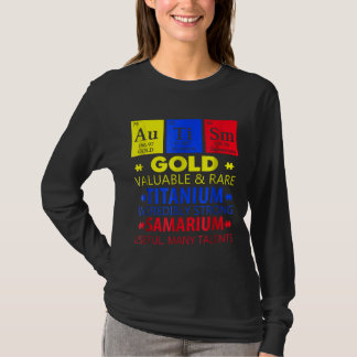 Autism-Funny Gold Titanium Samarium Autism Awarene T-Shirt