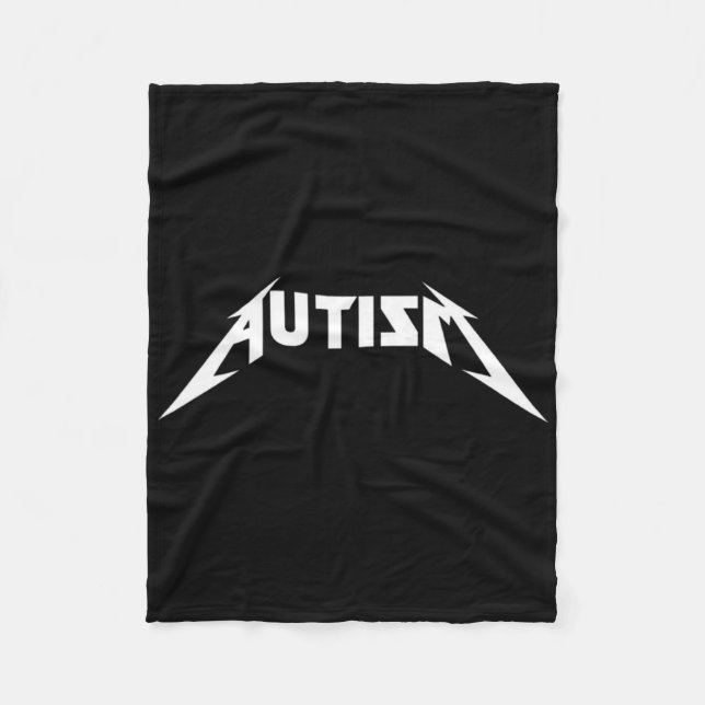 Autism Funny Meme  Fleece Blanket (Front)