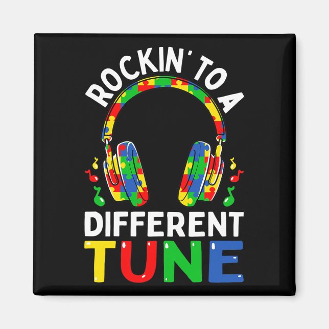 Autism Game - Rocking To A Different Tune For Game Magnet (Front)