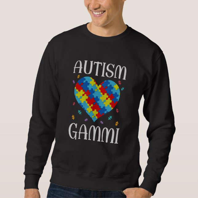 Autism Gammi Matching Family Heart Autism Awarenes Sweatshirt (Front)