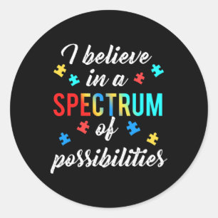 Autism Gift With Quote For Mental Health Spectrum  Classic Round Sticker