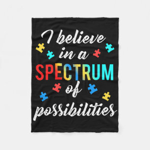 Autism Gift With Quote For Mental Health Spectrum Fleece Blanket