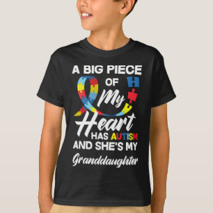 Autism Grandma Grandpa Autistic Granddaughter Auti T-Shirt