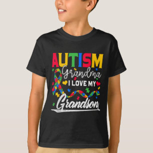 Autism Grandma I Love My Grandson Autism Awareness T-Shirt