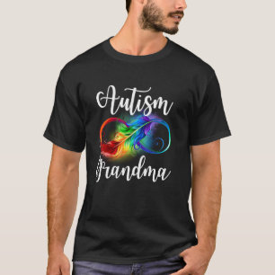 Autism Grandma Neurodiversity Rainbow Infinity Sig T-Shirt