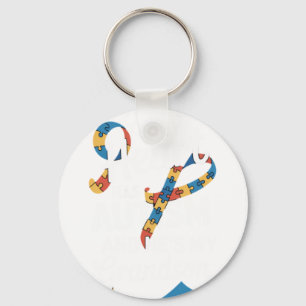 Autism Grandpa Grandma Autistic Grandson Autism Aw Key Ring