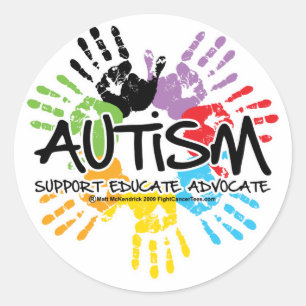 Autism Handprint Classic Round Sticker