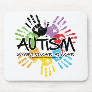 Autism Handprint Mouse Pad