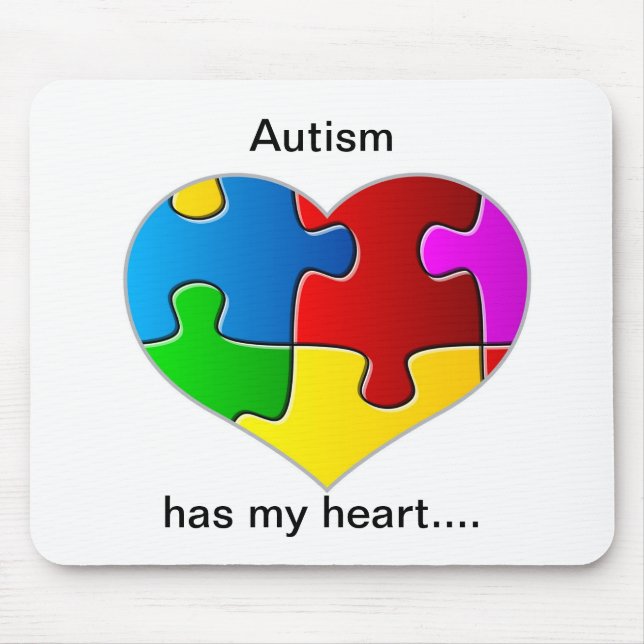 Autism has my heart mouse pad... mouse pad (Front)