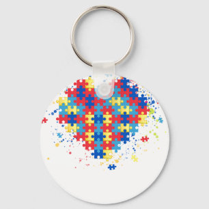 autism hear key ring