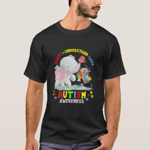 Autism Heart Accept Understand Love Autism Mum Dad T-Shirt