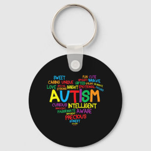Autism Heart Autism Awareness proud Autism Mum Gif Key Ring