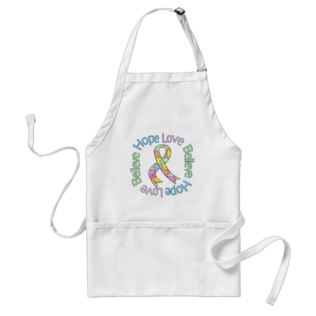 Autism Hope Love Believe Standard Apron (Front)