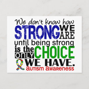 Autism How Strong We Are Postcard