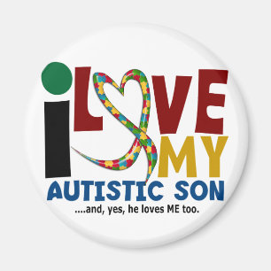AUTISM I Love My Autistic Son 2 Magnet