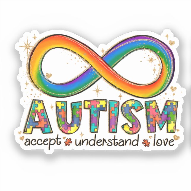 Autism Infinity Symbol Accept, Understand, Love (Front)