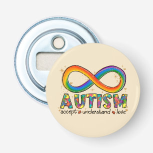 Autism Infinity Symbol Accept, Understand, Love Bottle Opener