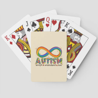 Autism Infinity Symbol Accept, Understand, Love Playing Cards