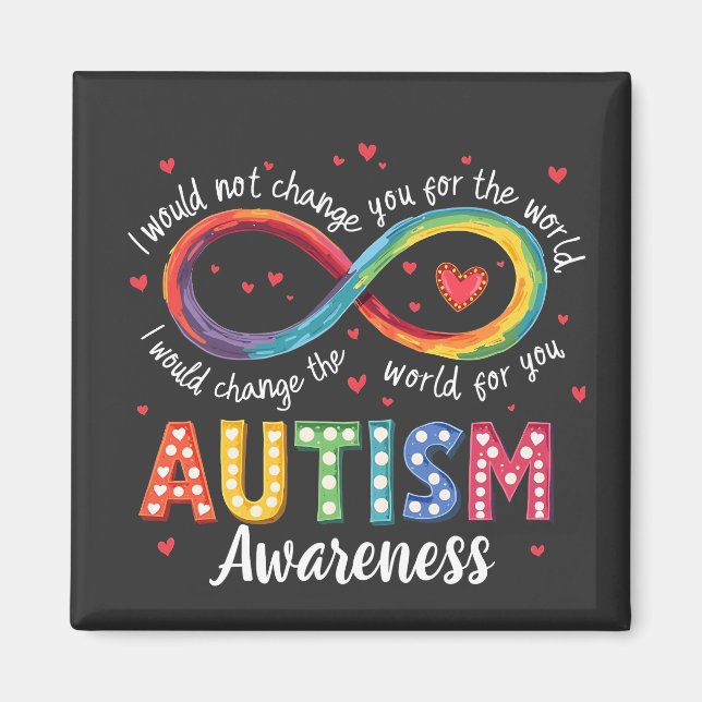 Autism Infinity Symbol Autism Awareness Month  Magnet (Front)