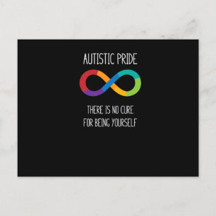 Autism Infinity Symbol Neurodiversity T Shirt Announcement Postcard