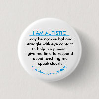 Autism information badge