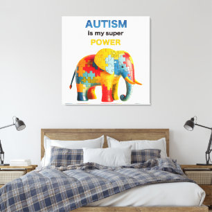 Autism Is My Super Power InspirationalCanvas Print