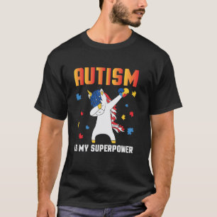 Autism Is My Super Power Unicorn Autism Awareness  T-Shirt