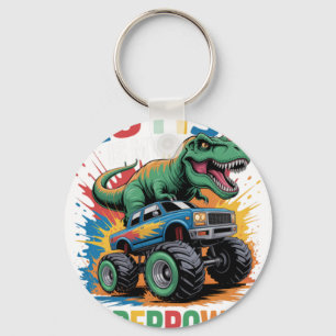 Autism Is My Superpower Dino T Rex Monster Truc Key Ring