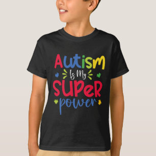 Autism Is My Superpower Funny Autism Awareness Boy T-Shirt
